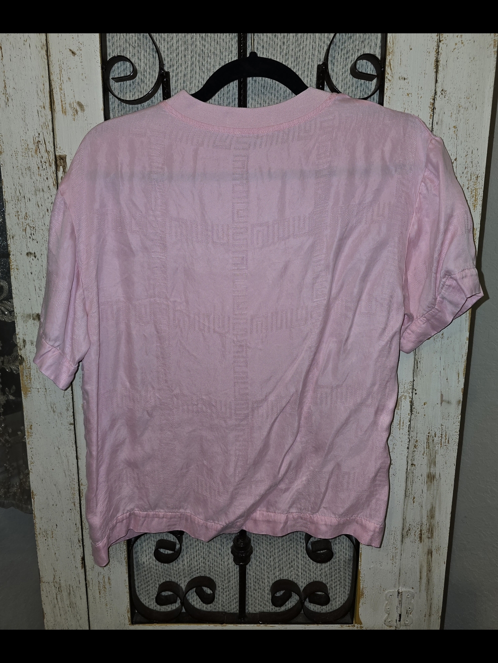PRADA PRISM Pastel Pink Textured Silky Soft Crewneck Tee - Picture 5 of 8